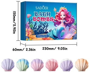 SADOER Shell Bath Salt Ball Set - Набор шариков бомбочка 720 г