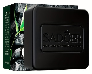 Кусковое мыло глицериновое SADOER Natural Бамбуковый уголь 100 г, фото 3