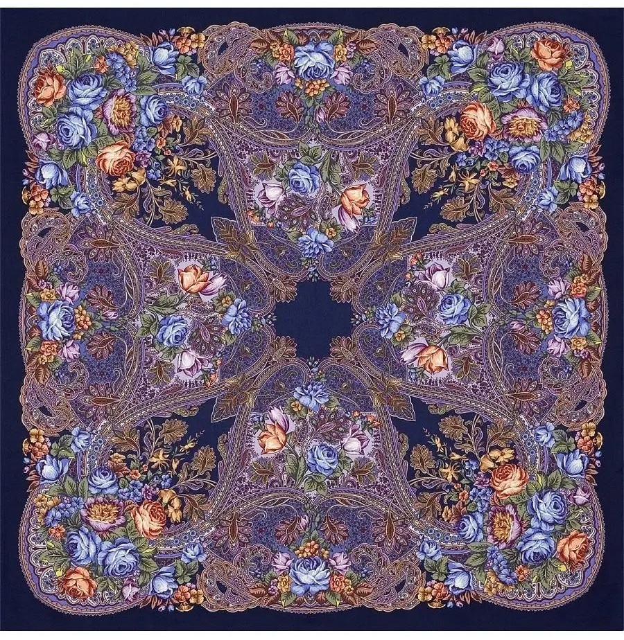 Платок Павловопосадский платок шерсть 148 x 148 см