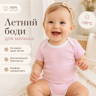 Боди VARDARIO светло-розовый