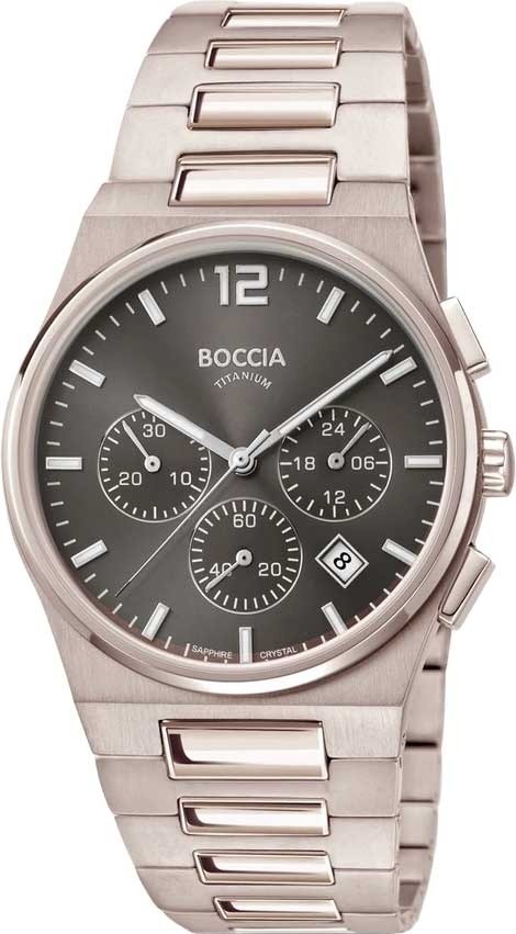 Кварцевые Boccia Titanium 3741-02С титан