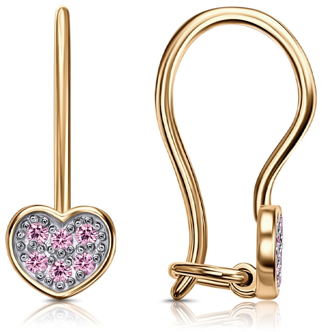Серьги Lucente EAR-LU-585-931247 вес 0.883 г золото, корунд
