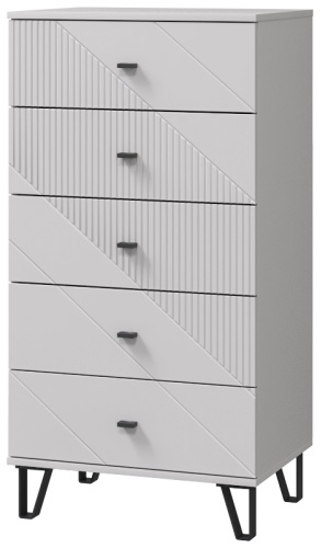 Комод MLK Кашемир, 60x44.6x117 см, светло серый