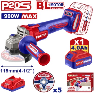 Шлифмашина угловая EMTOP ELAG261521