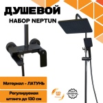 НЕПТУН душевой набор (гарнитур) NEPTUN 3908 черный