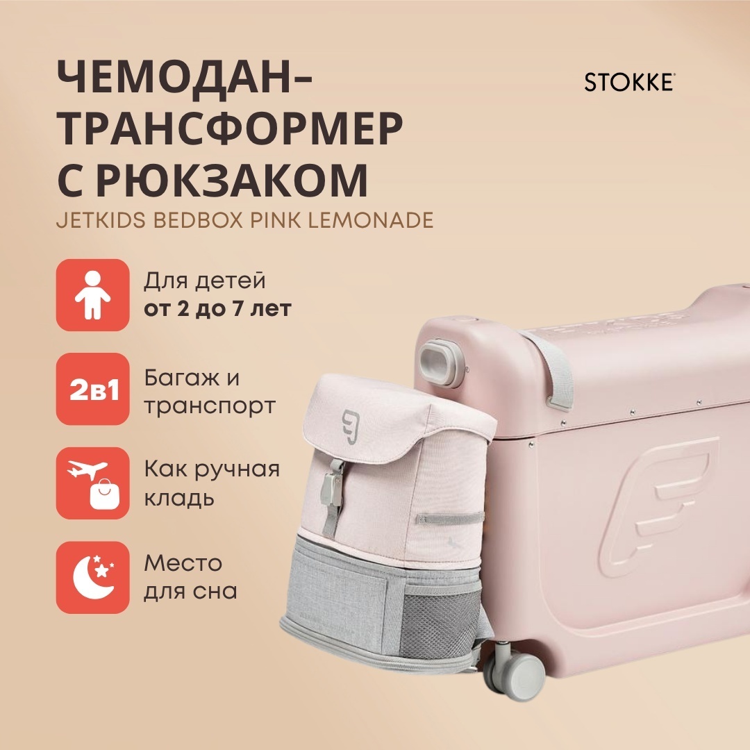 Чемодан Stokke 534501Pilot пластик 22 л розовый