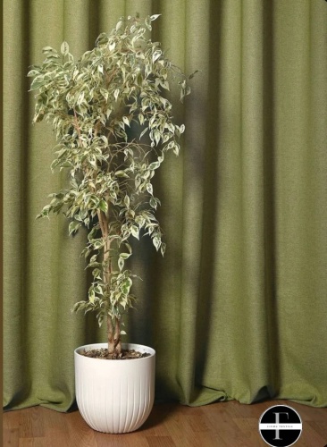 Портьеры Fiore 250x280 см 1 шт, лен, блэкаут, бежевый, бирюзовый, графит