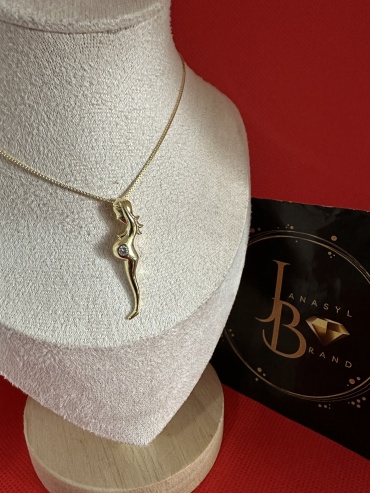 Колье JANASYL Brand JB007 длина 50.55 см вес 4.5 г серебро, фианит