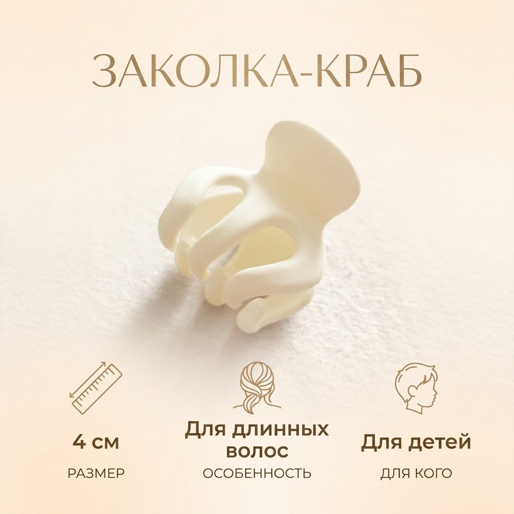 Заколка краб 1 шт