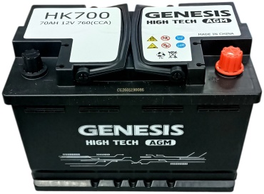 GENESIS HK700 70Ah (правый) AGM High Tech 70 Ач обратная