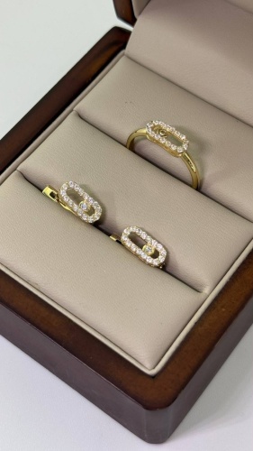 Sandu gold 115 вес 3.5 г золото, фианит