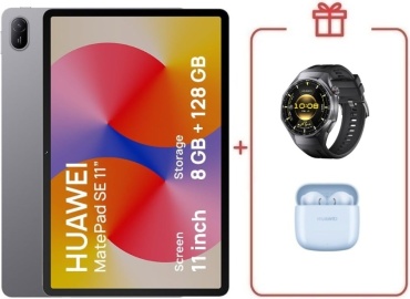 Huawei MatePad SE AGS6-W09 11 дюйм 8 Гб/128 Гб серый + подарок