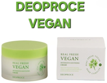 Deoproce крем REAL FRESH VEGAN INTENSIVE SOOTHING CREAM для лица 100 мл