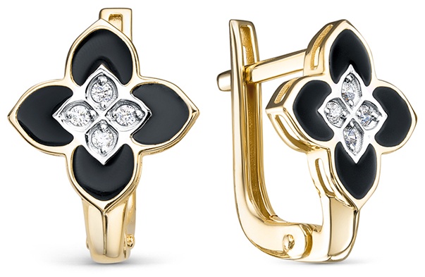 Серьги Lucente EAR-LU-585-306777 вес 2.16 г золото, фианит