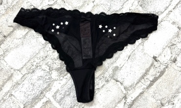 Стринги Hunkemoller черный, серебристый