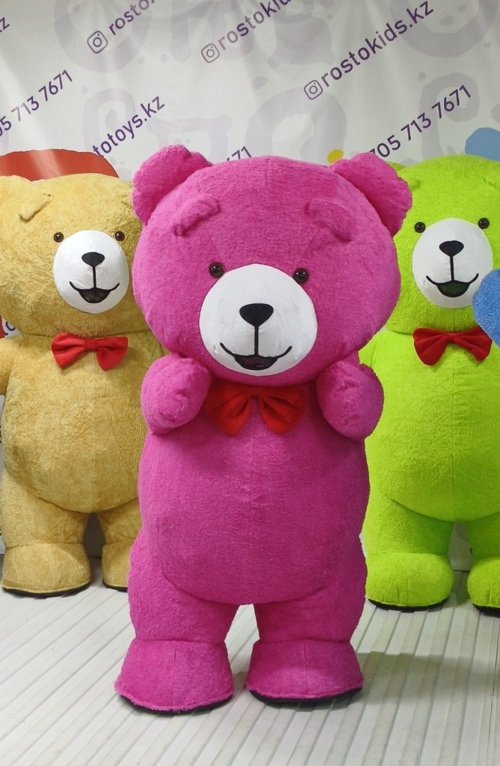 Костюм Костюм Rosto kz мишка Гамма 2метра для аниматора надувной костюм  розовый