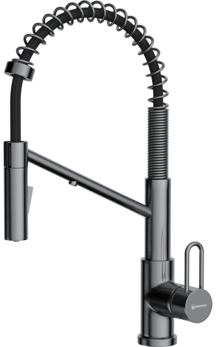 Смеситель с гибким изливом OMOIKIRI Mikawa 2 Plus-SB GM 4994454, латунь, цвет оружейная сталь