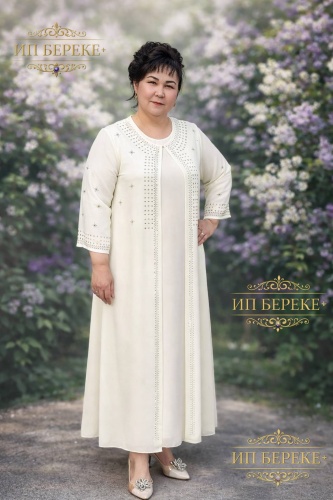 Платье с абайкой 0risma айвори