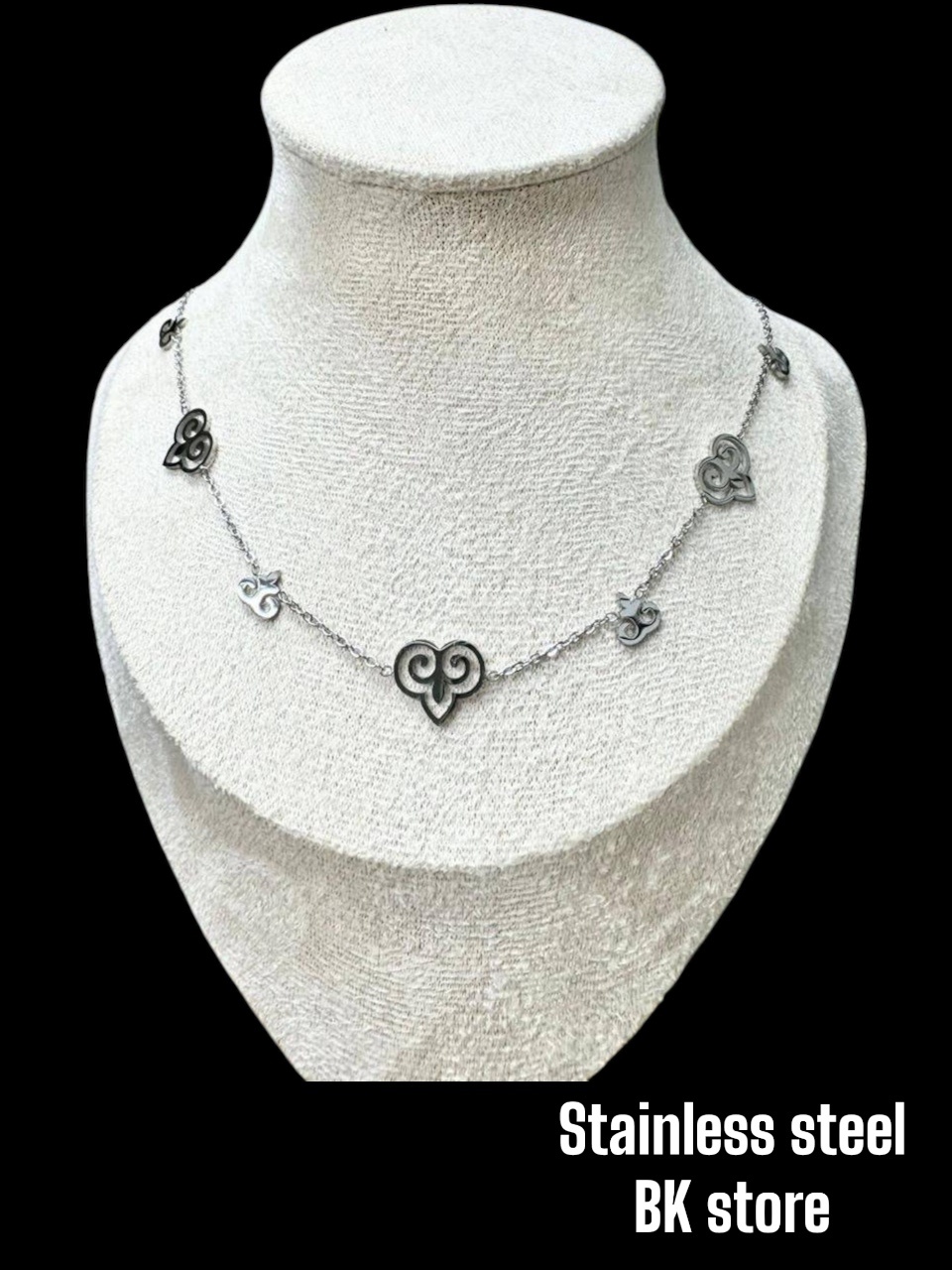 Цепь Stainless Steel длина 23 см титан без вставок