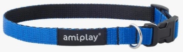 Amiplay ошейник для прогулки M голубой