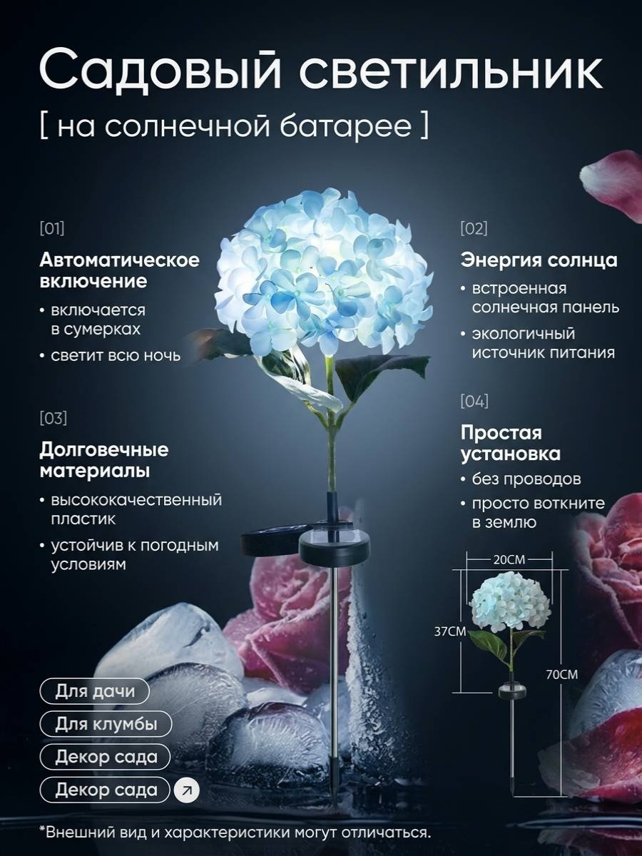 Уличный светильник в грунт / на штыре MilaKamilla 70 см