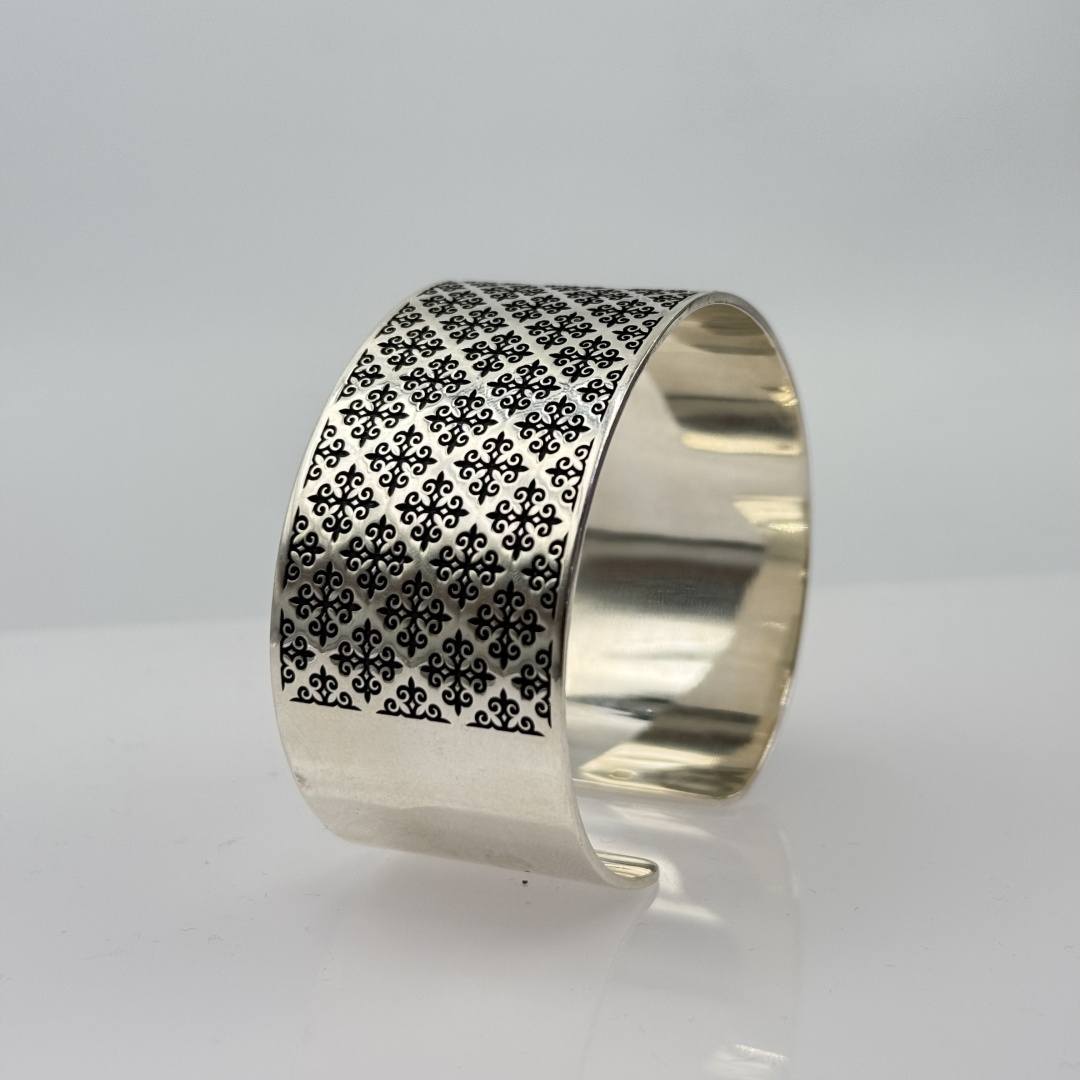 QAZAQ SILVER 2000012201992 длина 15 см, вес 55 г серебро, плетение фантазийное