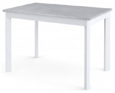 Обеденный стол ДИК DikLine L110 Бетон, 110х68x75 см, ЛДСП, белый