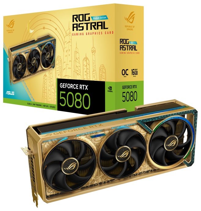 Видеокарта ASUS ROG Astral GeForce RTX 5080 Dhahab CORE OC Edition 16 Гб