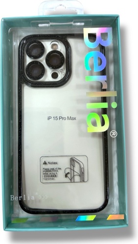 Чехол BERLIA для Apple iPhone 15 Pro Max прозрачный