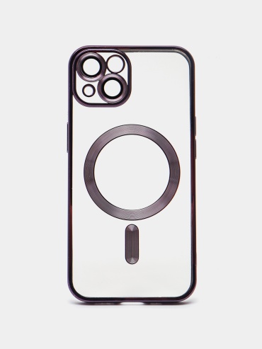Чехол GLASS для Apple iPhone 14 фиолетовый