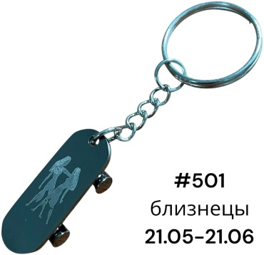 Брелок SNS Близнецы 35*15*10 мм металл 1 шт