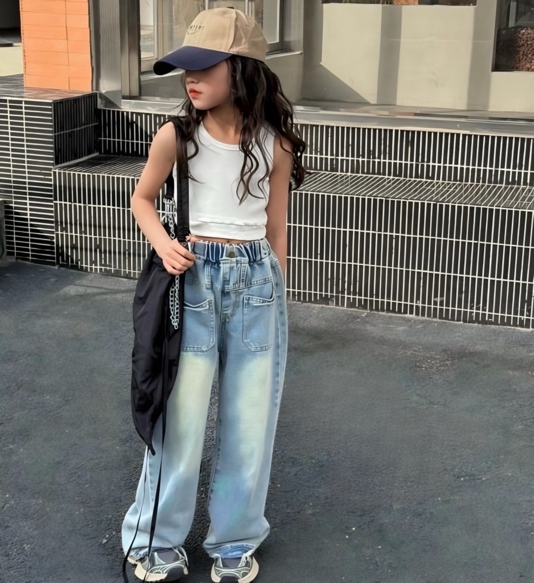 Джинсы свободного кроя BSJJEANS голубой