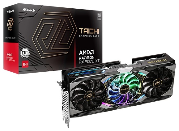 Видеокарта ASRock AMD Radeon RX 9070XT Taichi OC 16 Гб