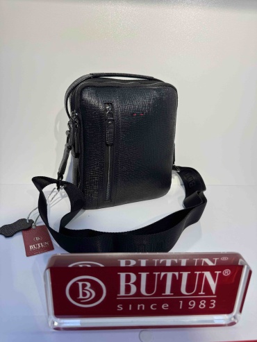 Сумка планшет BUTUN натуральная кожа черный