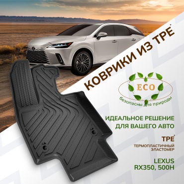 Car Floor Mat Lexus RX 350, RX 500h 2023-2024 черный