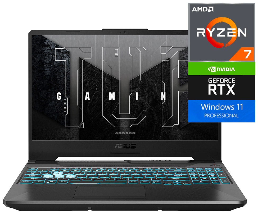 Ноутбук ASUS TUF Gaming A15 15.6" / 24 Гб / SSD 512 Гб / Win 11 Pro / FA506NFR-HN004P / 90NR0JU7-M0P6T0