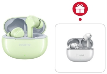 Наушники Realme T110. зеленый + подарок