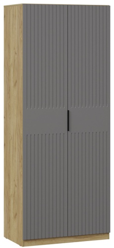 Распашной шкаф Трия Хилтон, 90.2x226х52.8 см, графит, коричневый