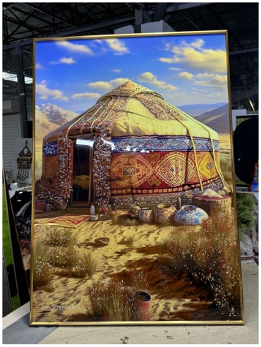 100 Картин 3D-картина Қазақ үйі 70x100 см