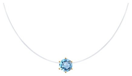 Колье Diamant 51-370-01476-1 длина 45 см вес 1.03 г золото, топаз