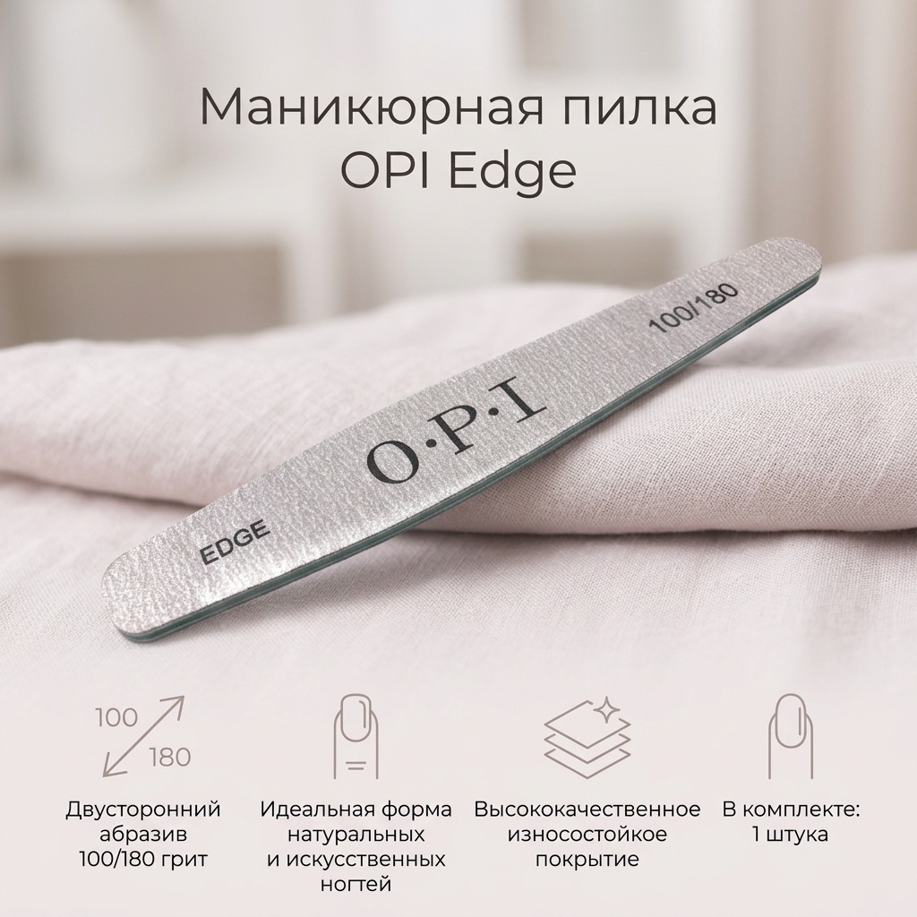 OPI Edge маникюрная пилка 100/180 грит 1 шт