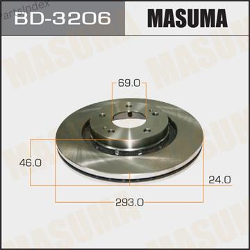Masuma Диск Тормозной BD3206