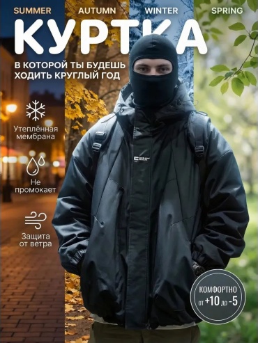 Демисезонная куртка черный