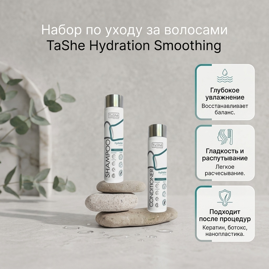 Tashe Hydration Smoothing набор по уходу за волосами унисекс