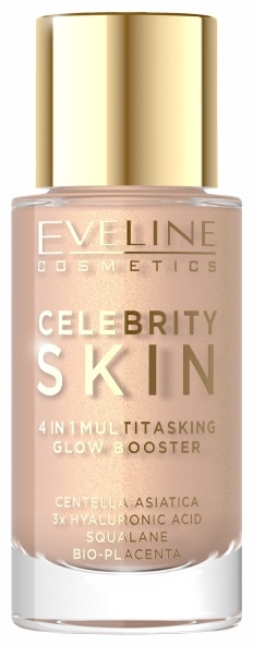 Eveline Cosmetics 4 in 1 Celebrity Skin Glow Booster 02N Universal Tan основа под макияж для лица 30 мл