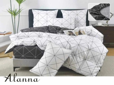 Комплект Alanna 239287489 2-спальный сатин, 4 наволочки: 50x70 см, 70x70 см