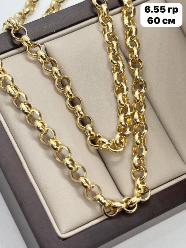 DARI GOLD 98889 длина 60 см, вес 6.55 г золото, плетение шопард