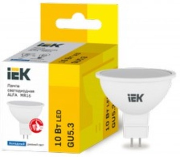 IEK 10W GU5.3, светодиодная, холодный белый