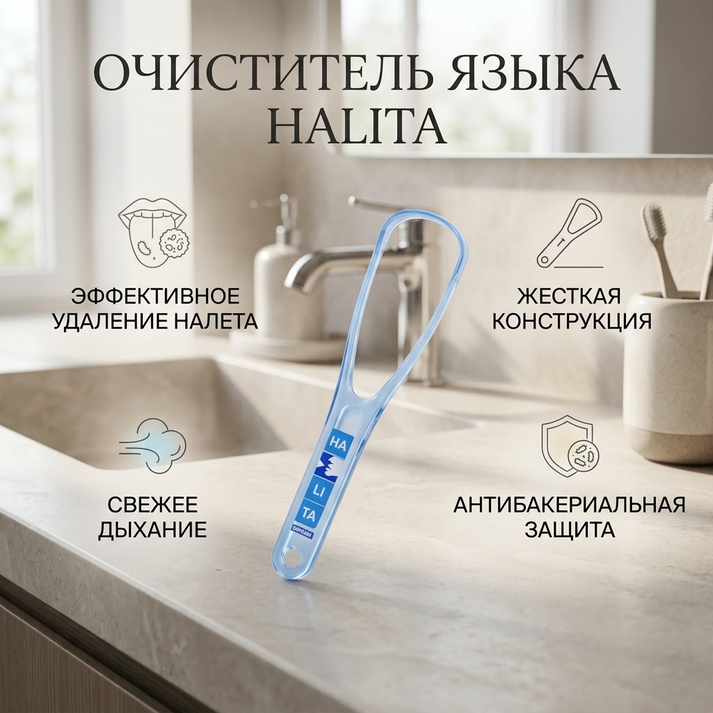 Halita 30770 очиститель языка жесткая 1 шт