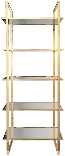 Стеллаж напольный Garda Decor 47ED-00401, 81x40x200 см, золотой
